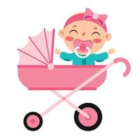 Cartoon Illustration Of A Baby vector