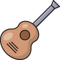 ilustración de vector de guitarra en un fondo. símbolos de calidad premium. iconos vectoriales para concepto y diseño gráfico.