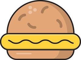 ilustración de vector de hamburguesa en un fondo. símbolos de calidad premium. iconos vectoriales para concepto y diseño gráfico.