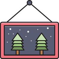 ilustración de vector de tablero de navidad en un fondo. símbolos de calidad premium. iconos vectoriales para concepto y diseño gráfico.