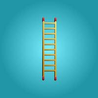 Tool for repair and construction a wooden staircase applied with steps a step-ladder on a blue background. Vector illustration