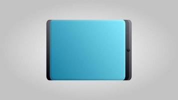 Digital modern touchscreen tablet on a white background. Vector illustration