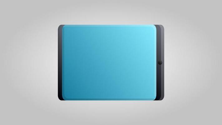Digital modern touchscreen tablet on a white background. Vector illustration