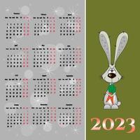 calendar for 2023 vector