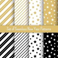 Christams and New Year geometric vector patterns