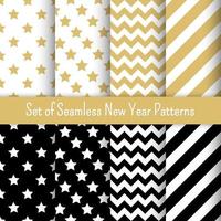 Christams and New Year geometric vector patterns