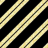 Diagonal balck and gold stripe pattern vector