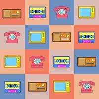 pattern retro 90s good for mockup, print, design, wallpaper, sosial media, background vector