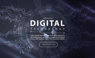 Digital technology banner black white background concept dark technology light effect, abstract tech, innovation future data, internet network, Ai big data, lines dots connection, illustration vector