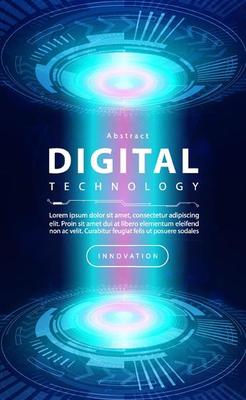 Digital big data technology futuristic blue background, cyber reactor energy bolt, abstract circuit neon wifi security, innovation future battery voltage fusion, internet network, illustration vector