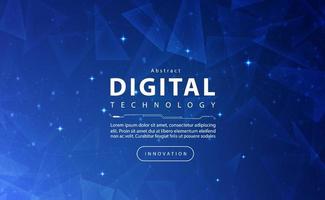 Digital technology banner blue sky background concept with technology line light effect, abstract tech, innovation future data, internet network, big data, lines dots connection, illustration vector