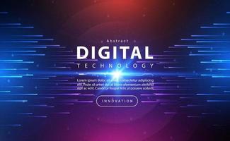 Digital Ai big data technology banner blue background, cyber security technology, abstract privacy protection tech, innovation future data, internet network connection, line dot, illustration vector