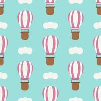 balloon and cloud pattern vector