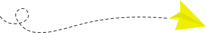 Papierfliegerroute mit gestrichelter Linie png