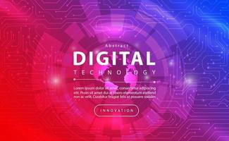 Digital technology banner red blue background concept and technology light effect, pink abstract tech, innovation future data, internet network, Ai big data, lines dots connection, illustration vector
