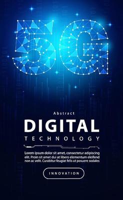 5G network wireless internet Wi-fi connection abstract background concept, Digital technology banner pink blue background binary code, abstract tech big data communication, High speed broadband vector