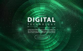 Digital technology banner green blue background concept with technology light effect, abstract tech, innovation future data, internet network, Ai big data, lines dots connection, illustration vector