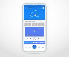 Smartphone smart home controlled app UX UI, IOT Internet of things technology, Digital future home automation tech, smart devices application phone, Wifi cctv lighting heating air, vector illustration