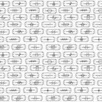 Seamless pattern with icons bandana. Vector