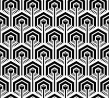 WHITE SEAMLESS VECTOR BACKGROUND WITH BLACK HEXAGONS