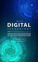 Digital technology banner green blue background concept with technology light effect, abstract tech, innovation future data, internet network, Ai big data, lines dots connection, illustration vector