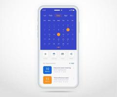 Mobile app calendar planner concept, Appointment calendar template UI UX, Smartphone calendar schedule agenda annual planning meeting application, Calendar events, Activity, Event app, Vector phone