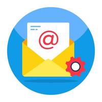 icono de gestión de correo, vector editable