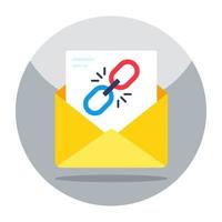 icono de diseño de moda de correo vinculado vector