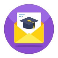 Creative design icon of academic mail vector