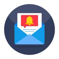 Editable design icon of mail notification vector