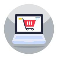 Trendy design icon of online shopping vector