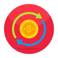 Trendy vector design of cash flow