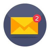 icono de diseño creativo de correo no leído vector