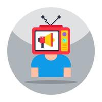 A unique design icon of tv ad vector