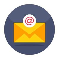 Flat design icon of email vector