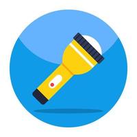 Flat design icon of torch vector