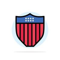 American Shield Security Usa Abstract Circle Background Flat color Icon vector