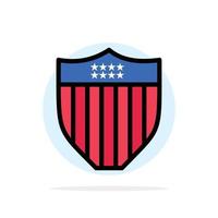 American Shield Security Usa Abstract Circle Background Flat color Icon vector