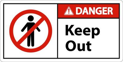 Danger Area Keep Out Sign On White Background vector