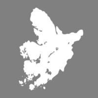 Bergen Vector Map Silhouette Simple Design Norway