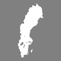 Sweden Vector Country Map Simple Design Silhouette