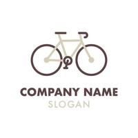 ejemplo de plantilla de diseño de logotipo de ciclismo con nombre de empresa y eslogan exploración de bicicletas vector