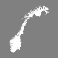 Norway Vector Country Map Simple Design Silhouette