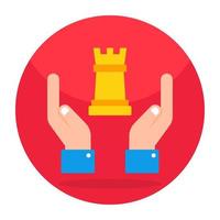 Perfect design icon of chess rook vector