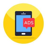 Perfect design icon of mobile ad vector