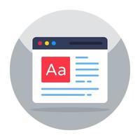 icono de diseño moderno del artículo web vector