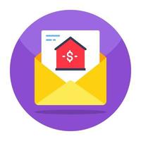 icono de diseño moderno de correo inmobiliario vector