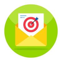 Editable design icon of mail target vector