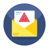 Creative design icon of mail error vector