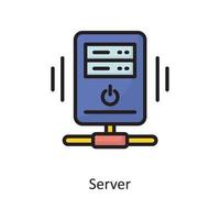 Server  Vector  Filled Outline Icon Design illustration. Cloud Computing Symbol on White background EPS 10 File